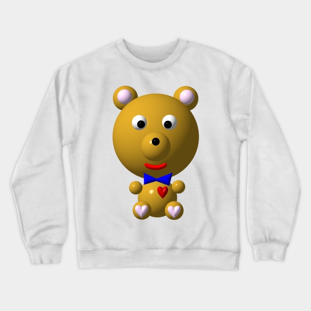 Cute Bear wearing a Bow-Tie Crewneck Sweatshirt by CuteCrittersWithHeart